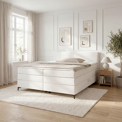 Mömax Boxspringbett Bari Creme ca. 200x200cm (1/5)