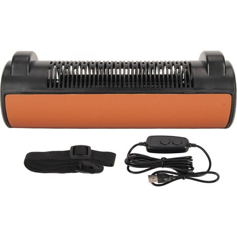 Ventilateur de refroidissement pour siège de voiture, alimenté par USB, sans lame, 3 vitesses, Air fort avec sangle réglable, pour SUV RV marron (1/5)