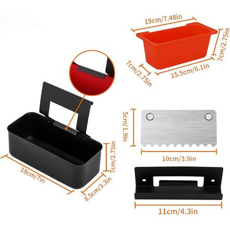 Récupérateur de graisse pour chauffante, doublures de gobelets à graisse,Kit de séparateur de graisse d'accessoires pour plancha Récupérateur de graisse réutilisable (1/4)