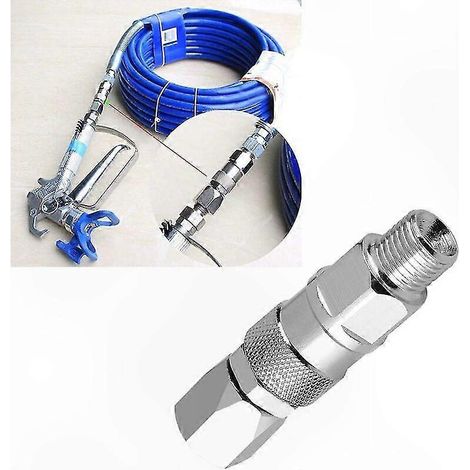 Pivotant de pistolet à air haute pression, raccord inox 1/4 pouce pour flexible, accessoire de peinture professionnel pour aérographe (1/5)