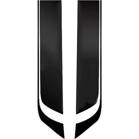 Autocollants vinyle universels pour voiture - Bandes de course sportives - Décoration de capot - Autocollant décoratif extérieur - Noir