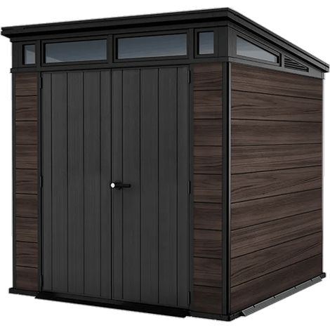 KETER Caseta de exterior Signature 7x7 - 216x218x226 cm y 4,7 m2 - Rosewood (1/4)