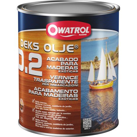 Barniz marino brillante y flexible Owatrol DEKS OLJE D.2 Incoloro 2,5 litros