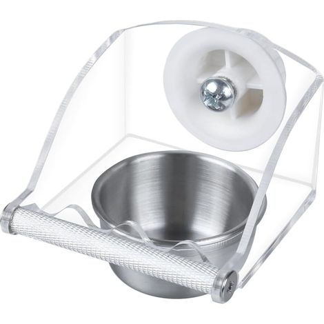 Vogelfutter-Wassernapf, Futternapf aus Edelstahl für Papageienkäfige, Futterspender mit Klemmhalter für Sittiche, Nymphensittiche, Unzertrennliche, Finken