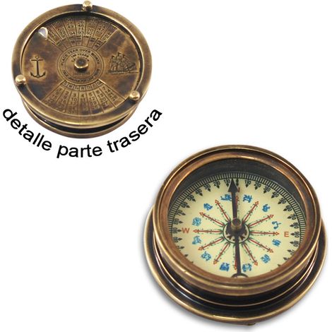 Signes Grimalt Náutico Decoracion Brújulas Con Calendario Nautico Dorado 6x6x2cm 29796