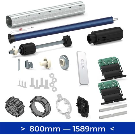 Kit axe moteur volet roulant 800 --- 1589 mm Moteur Radio