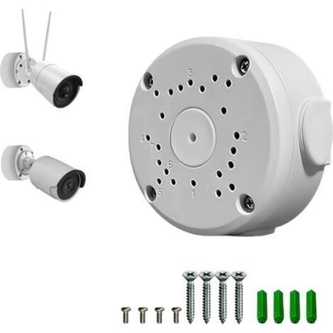 Boîte de connexion à base profonde de 106 mm pour caméras de surveillance de sécurité, boîte de gestion des câbles pour caméras IP CCTV dôme et Bullet (1/5)