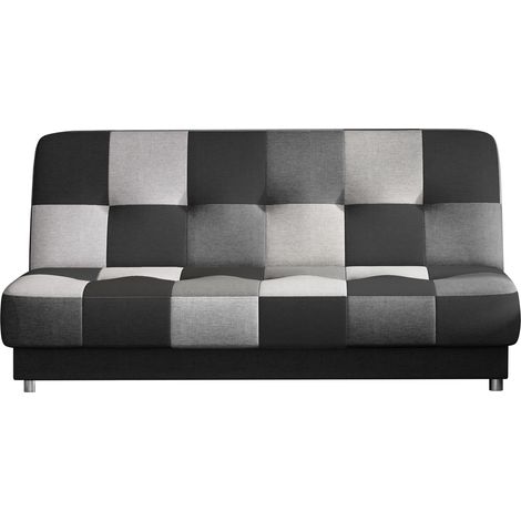 Canapé lit tissu mulitcouleur gris Kady 192cm (1/5)