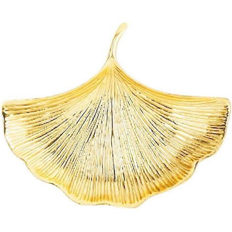Goldene Schmuckschale mit Ginkgoblatt-Motiv, Vintage-Ringhalter, Schale für Armbänder, Ohrringe und Halsketten (1/5)