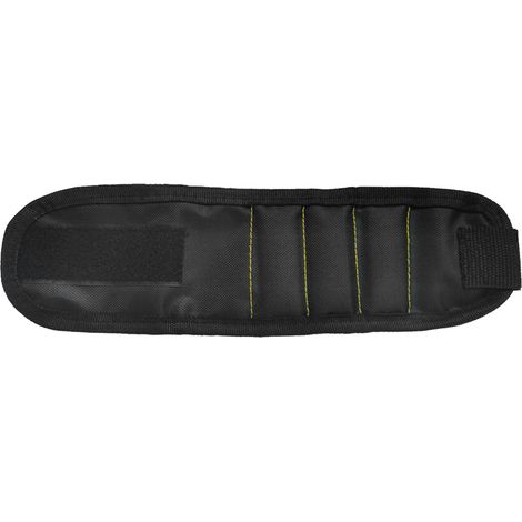Porte-outils de poignet à 3 rangées, organisateur magnétique pour vis, clous et fixations, noir (1/5)