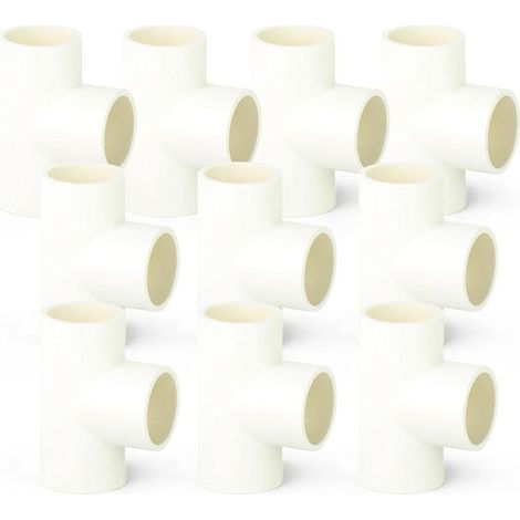 CYRILL – 10 pièces Raccord de tuyau PVC T PVC 3/4" de qualité mobilier Raccords de douille de tuyau, Pour maison ou industrieGO-419 (1/5)