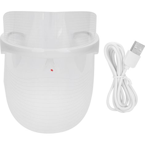 Masque facial LED 3 couleurs, protection transparente, imperméable et anti-poussière (1/5)