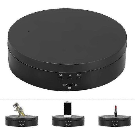 Présentoir à bijoux rotatif électrique avec trois vitesses et angle réglable, rechargeable. (1/5)