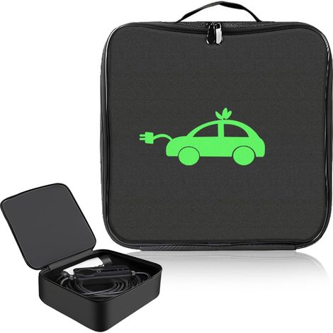 Sac Rangement pour Cable Recharge Voiture Electrique, Tissu 600d Oxford Résistant Aux Rayures étanche Inodore 32x32x10cm Rangement Cable Ev pour Chargeur De Voitures, Câbles Accessoires (1/5)