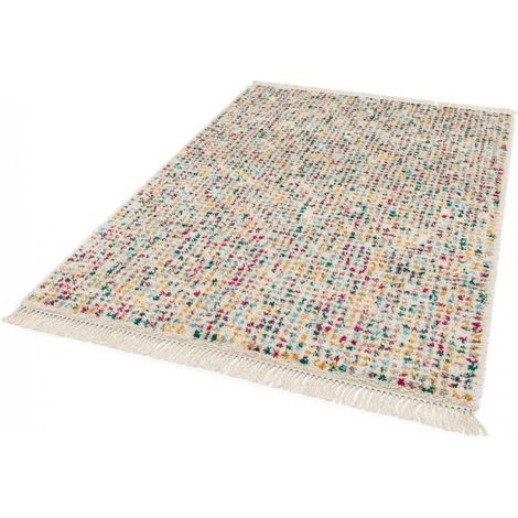BOBOCHIC - Tapis poils longs MARI motif abstrait  160x230