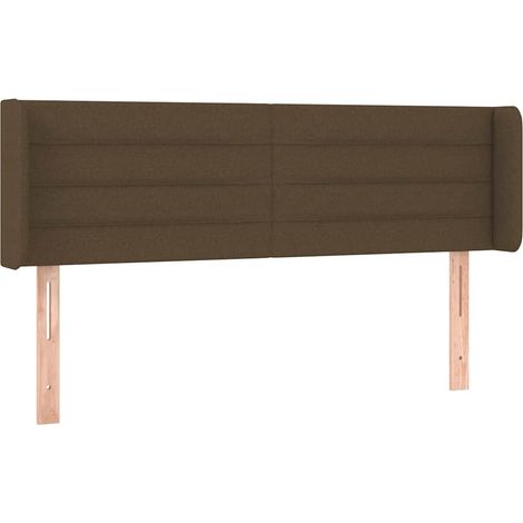 Maison Exclusive - Cabecero de tela gris oscuro 147x16x78/88 cm (1/5)