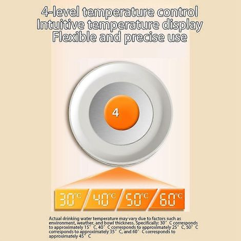 Gamelle chauffante pour animaux de compagnie avec 4 réglages de température, eau thermale pour chiens et chats, idéale pour une utilisation hivernale.-AquaForge (1/5)