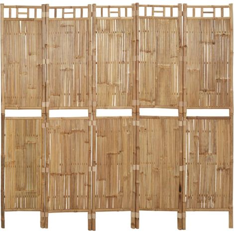 Biombo divisor de 5 paneles 200x180 cm vidaXL