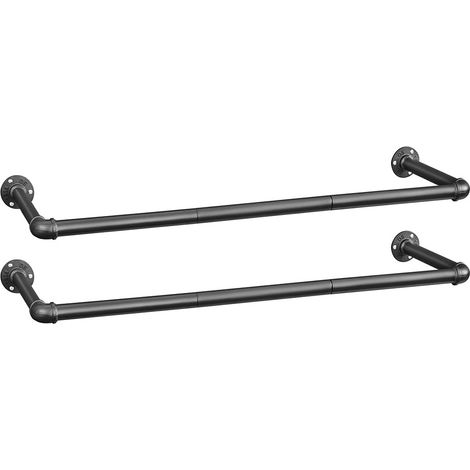 Appendiabiti industriale set da 2 salva-spazio capacità 50 kg 92 x 30 x 75 cm facile installazione nero 120006955