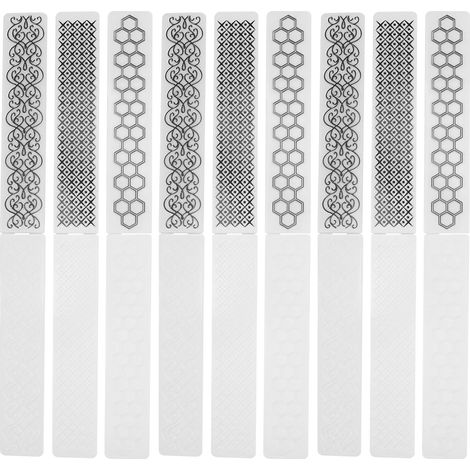Set mit 9 Prägetaschen aus Kunststoff mit floralem Muster zur Herstellung von Karten und Papierdekorationen. Zubehör inklusive. (1/5)