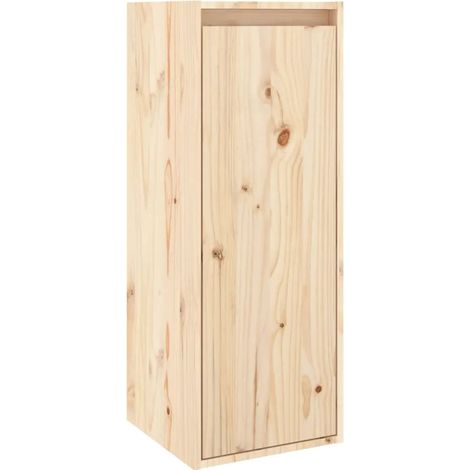 Armario de almacenamiento mural 30 x 30 x 80 cm decorativo estilo contemporáneo fabricado en madera maciza de pino 020048094 (1/5)