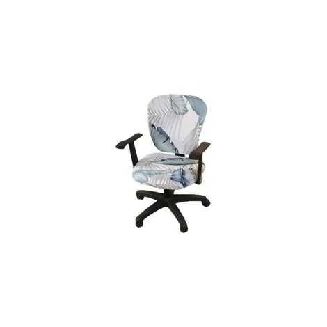 Housses de Chaise de Bureau pour Ordinateur, Housse de siège extensible fendue Lavable et Amovible Housse de Protection de Chaise rotative (1/5)