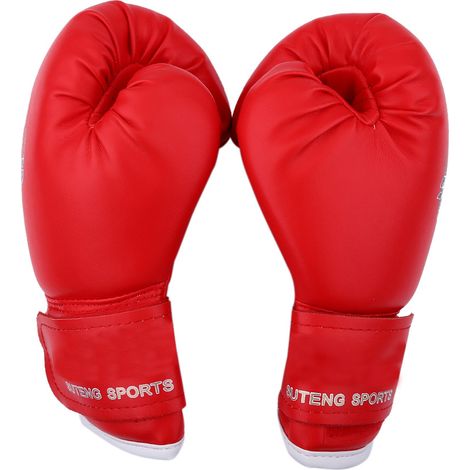 Gants de boxe pour enfants, Muay Thaï, sparring, coups de poing, kickboxing, grappling, sac de sable, rouges (1/5)