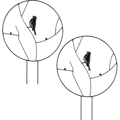 2 Pièces Tuteur Plantes Grimpantes Fer Robuste Lot de Supports Oiseaux pour Pots Cadre Ajustable pour Jardin Intérieur et Extérieur Support pour Tomates et Fleurs Grimpantes (1/5)