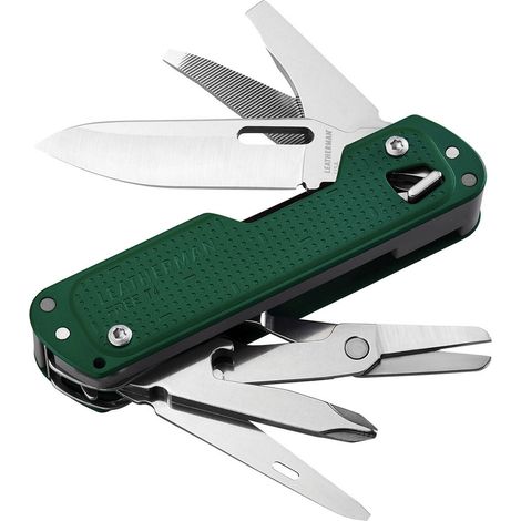 Leatherman FREE® T4 Herramienta Multiusos Color Evergreen – 12 funciones, acero inoxidable 420HC, apertura magnética, diseño compacto y seguro (1/4)