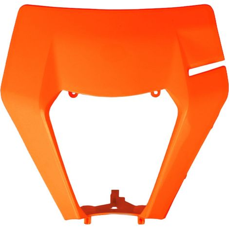 Carénage de phare UFO PLAST, cache de phare avant pour KTM EXC Sixdays EXC-F 125 - 500 cm³, modèles 2017-2019, couleur : orange, pièce d'origine.