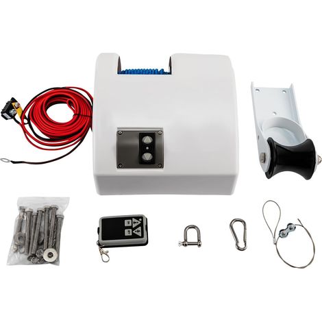 Barca Salpa Ancore Elettrico, 45 LBS 12V Barca Acqua Salata Verricello Elettrico Ancora Verricello Con Senza Fili Telecomando Salato Verricello
