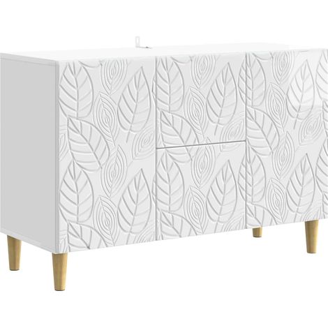 Credenza Bianco Lucido 89 x 34,5 x 60 cm Legno ingegnerizzato vidaXL