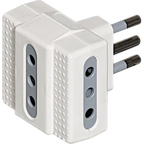 bticino S3603D Netzstecker-Adapter Grau, Weiß
