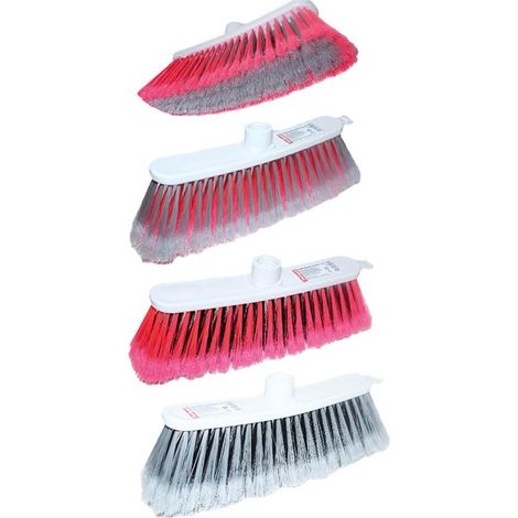 SCOPA ARCATA PAVONCELLA BICOLORE CON MORBIDE SETOLE IN COLORI ASSORTITI