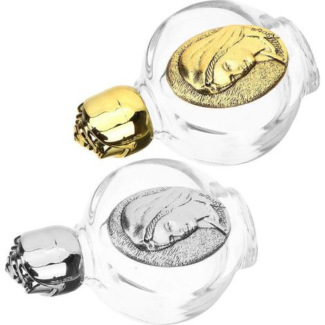 Set di 2 bottiglie di vetro per acqua santa, contenitori per acqua santa da chiesa, contenitori vuoti per acqua santa (1/5)