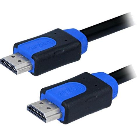 Cable HDMI 1.4 male des deux cotes 3m - Noir-Bleu