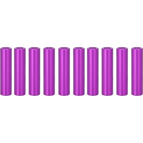 Lot de 10 entretoises rondes en aluminium M3x20, tiges de fixation violettes (1/5)
