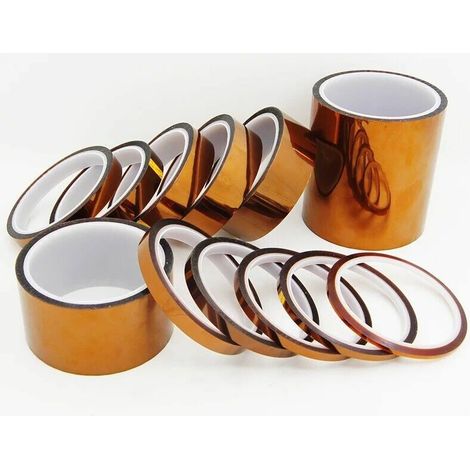 Rouleau de 5 mm x 30 m de ruban adhésif électrique haute température résistant à la chaleur pour la réparation de composants BGA et SMD de téléphones portables - Marron (1/4)
