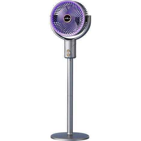 Ventilateur circulateur d’air sur pied modulable, ventilateur à double usage table/sol, oscillant avec télécommande, rechargeable USB Type-C (1/5)