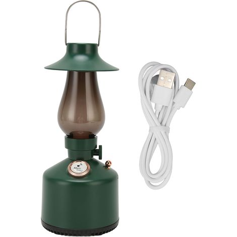 Enceinte Bluetooth Lampe Rétro, Effet Lumière Bougie Ambiante Dimmable, Lampe de Chevet avec Haut-parleur pour Maison, Verte (1/5)
