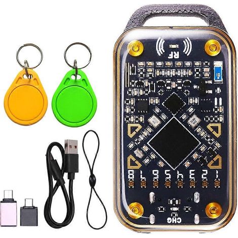 Lecteur de puces RFID Chameleon Ultra + 2 porte-clés CUID, émulateur de cartes à puce NFC, duplicateur 125K 13,56M, décodage de cartes à puce d'identification (1/5)