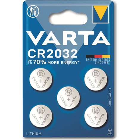 VARTA CR2032 Lithium-Knopfzelle 3V 5er Blister