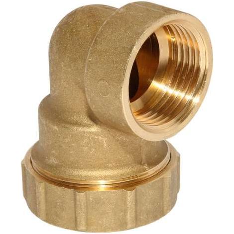 PE-Rohr Winkel 90° Gewindeübergang Ø 25 mm x 3/4'' IG Übergang Verschraubung Messing MS 58 DVG
