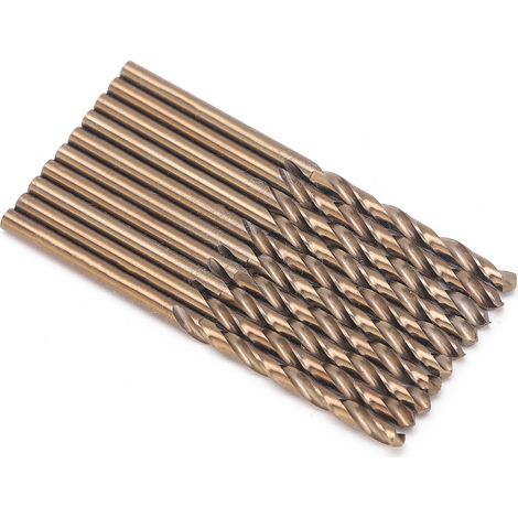 Jeu de 10 forets hélicoïdaux en acier HSS à queue droite pour le poinçonnage manuel (3,5 mm) (1/5)