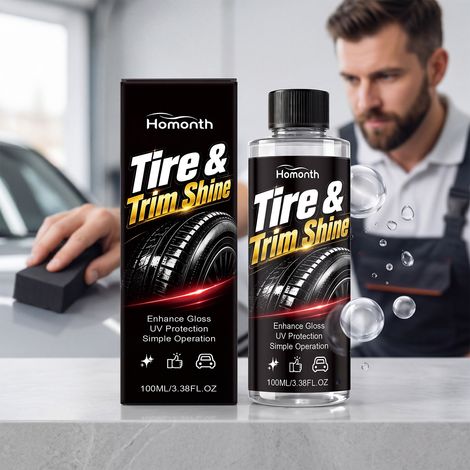 Reifenglanzmittel für die tägliche Reinigung und Glanzverbesserung von Autoreifen – Tragbares Reifenpflegeprodukt – 100 ml -- DTEKGAZ (1/5)