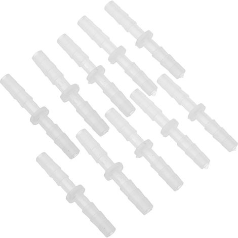 Raccord de tuyau d'arrosage, lot de 10, joint de réparation à barbes, en plastique PP, pour tuyau d'irrigation de jardin. (1/5)
