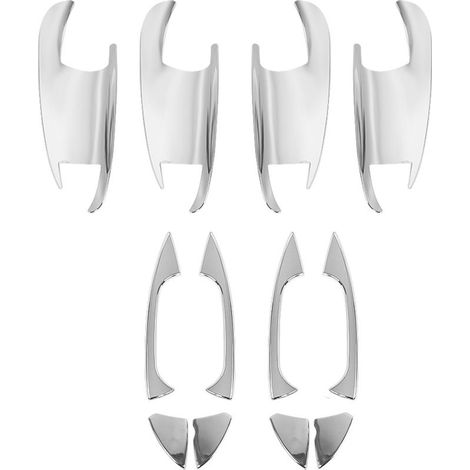 Cover of handle of door outdoor, trim of bowl in ABS plastic high resistance wear-resistant silver shiny for replacement of car Mercedes Benz Class Has W176 2013-2 (1/5)