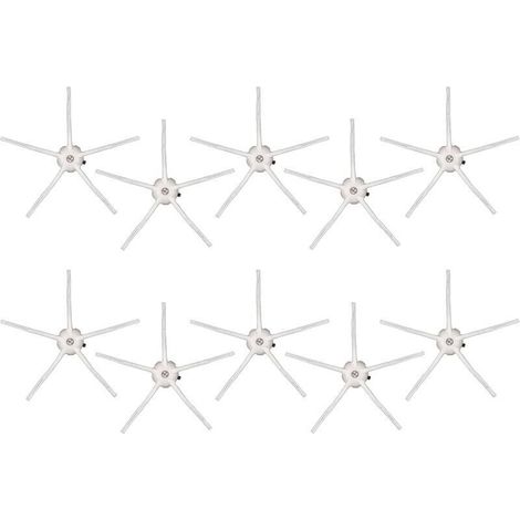 (10 pièces blanc) Pièces de rechange pour brosses latérales Roborock S7 Series S7 S7+ S7 MAXV Ultra Q7 Max Q7 Max+ S8 Pro Ultra S8 S8+ Q5+ Q5 E2 E3 E4 S4 S5 S6 Kit d'accessoires pour brosses l