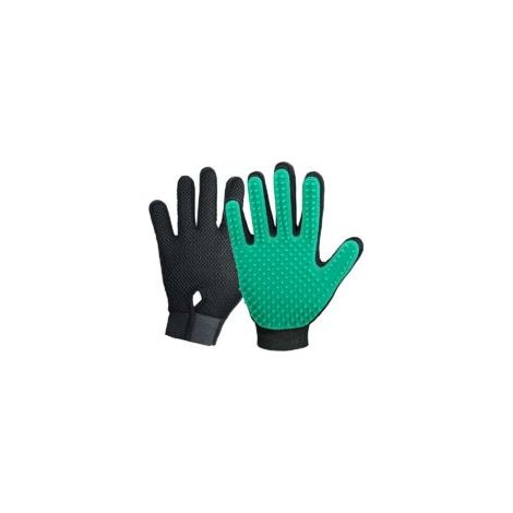 Guantes para el cuidado de mascotas - Guantes con cepillo para polvo - Guantes eficaces para eliminar el pelo de las mascotas - Diseño mejorado de cinco dedos - Adecuados para c - Crezuo