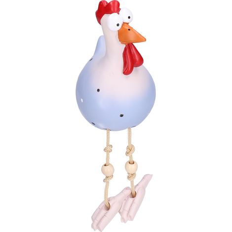 Statue de poulet en résine, figurine animale décorative pour la maison, le jardin et la cour (gris) (1/5)